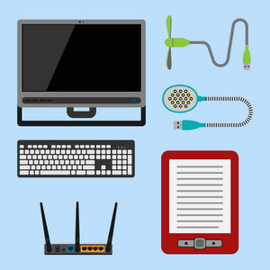 矢量现代细线平面设计图标集在计算机网络技术中的应用与价值